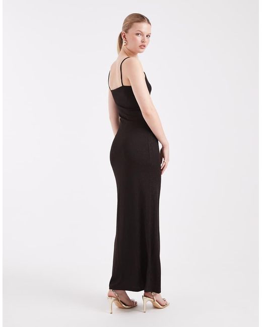 Vero Moda White Glitter Cami Strap Maxi Dress