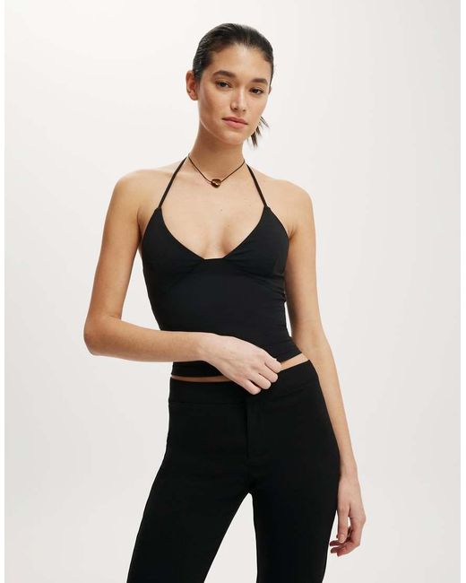Cotton On Black Hold Me Halter