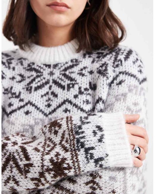 Pieces Gray High Neck Knitted Jumper