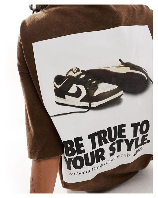 Nike Black Essentials Oversized Dunk Back Print T-shirt