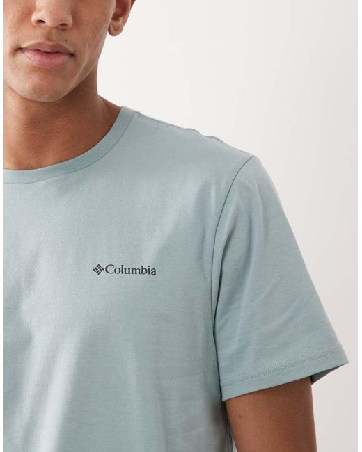 Columbia Blue Csc Outdoor Back Graphic T-shirt for men
