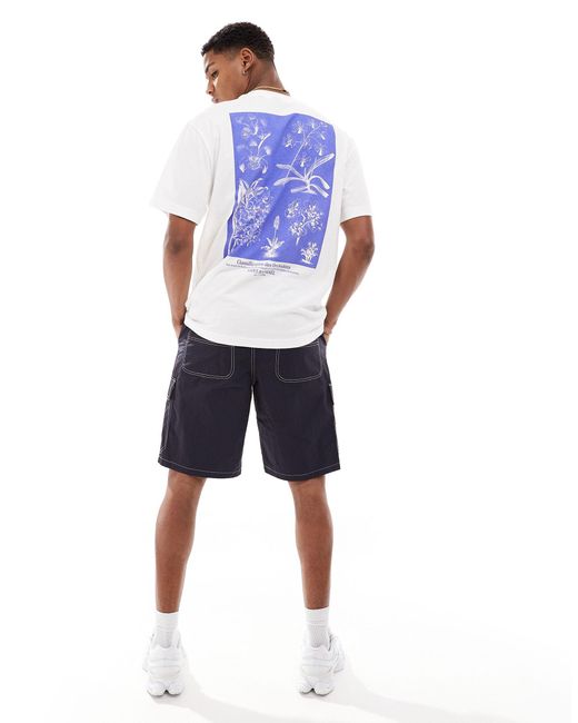 Only & Sons Blue Relaxed Fit T-shirt With Floral Back Print for men