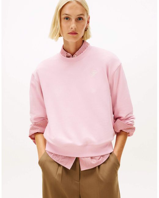 Tommy Hilfiger Pink – terry-sweatshirt