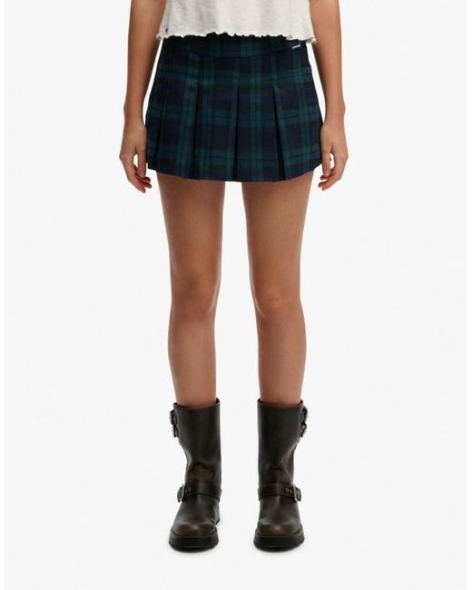 Superdry White Mini Pleated Skort