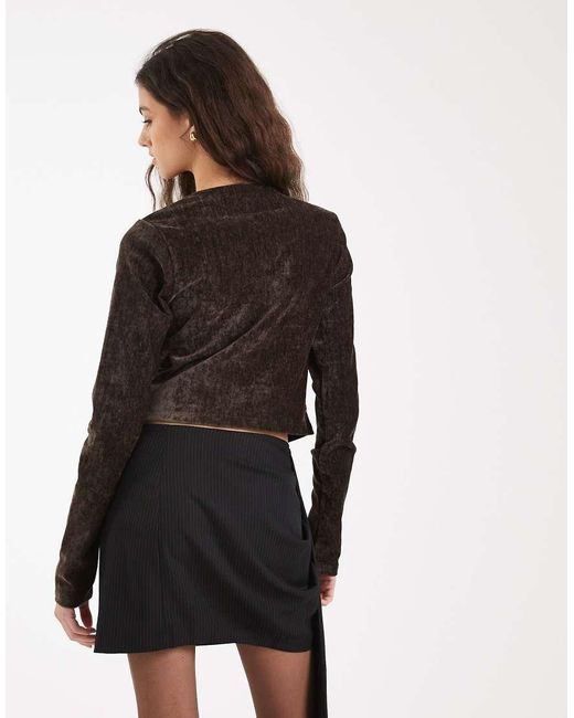 ASOS Black Tailored Wrap Mini Skirt