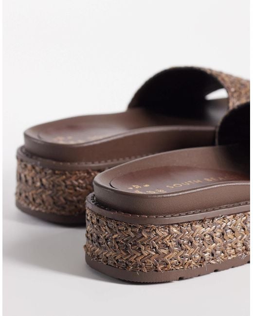South Beach Brown Platform Sandals