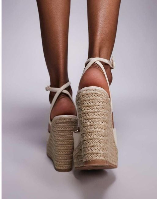 River Island Espadrille Wedge Heel in Brown | Lyst UK