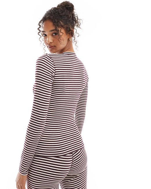 Cotton On Multicolor Cotton On Sleep Recovery Button Down Pajama Long Sleeve Top