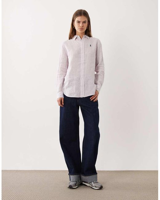 Polo Ralph Lauren Pink Woven Longsleeve Sport Shirt