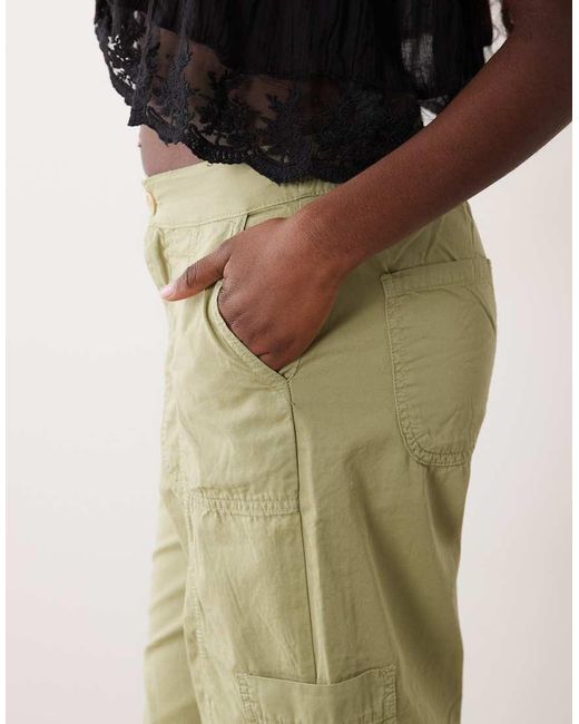 Miss Selfridge Natural Cargo Capris