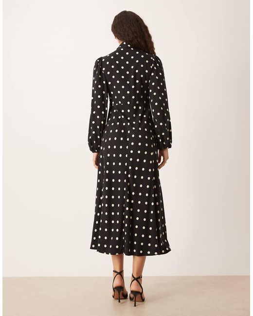 Nobody's Child Black Sadie Tie Neck Midaxi Dress