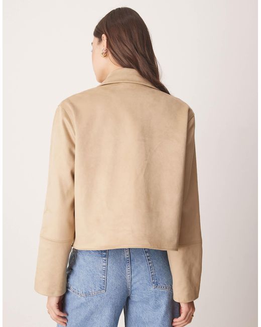 Veste courte en daim Abercrombie & Fitch en coloris Blue