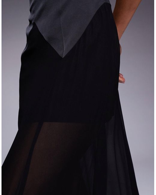 Forever New Blue – transparentes maxikleid aus organza