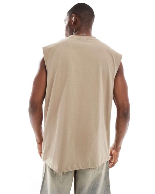 ASOS White Heavyweight Oversized Tank for men