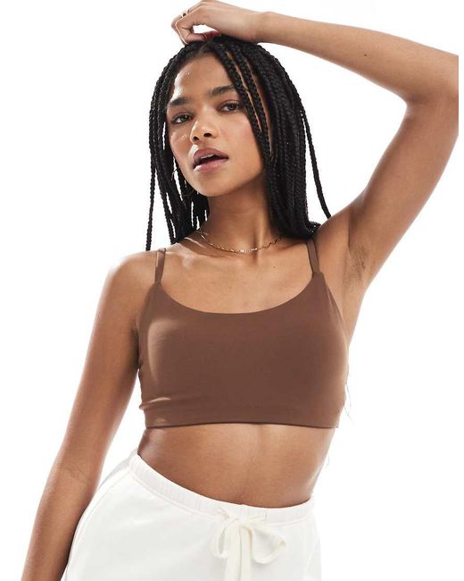 agon® White Strappy Sports Bra