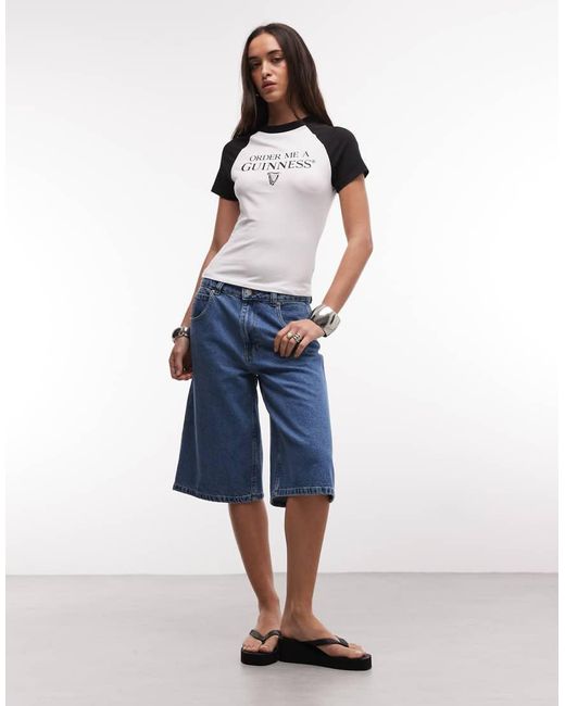 ASOS White X Guinness Baby Tee With Slogan Print