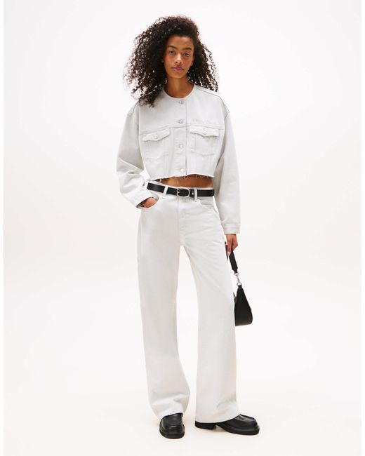 Tommy Hilfiger White – cropped jeansjacke