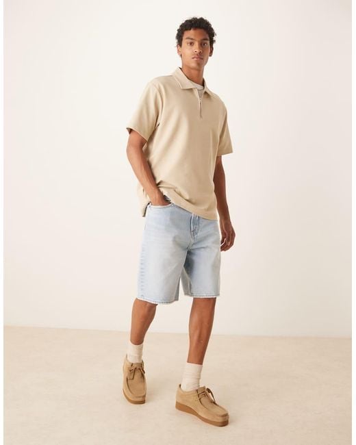 Abercrombie & Fitch Natural baggy Denim Shorts for men