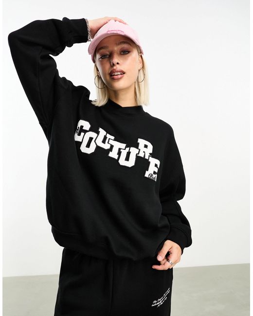 The Couture Club Black Applique Sweatshirt