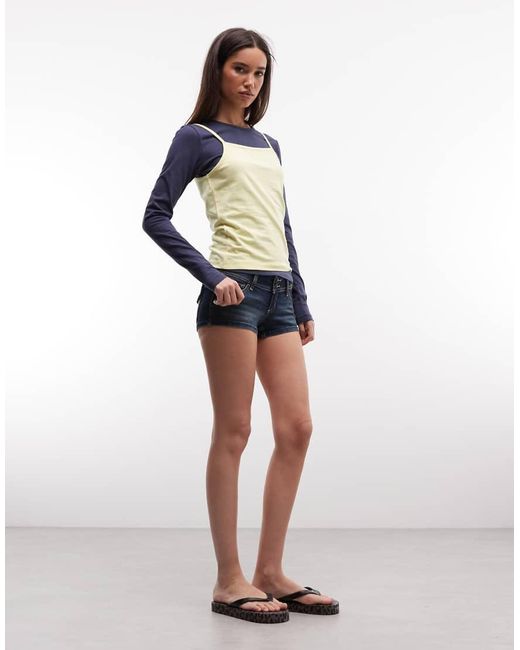 Collusion Blue Double Layer Cami Top