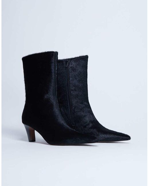 TOPSHOP Blue Poppy Point Toe Ankle Boot
