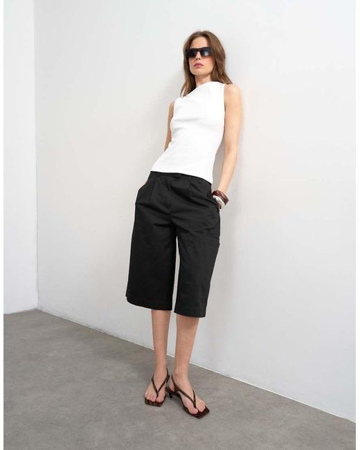 TOPSHOP White Slash Neck Racer Vest