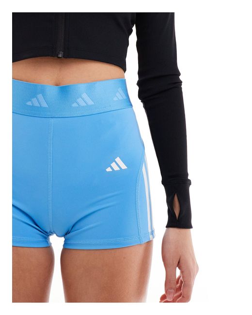 Adidas - training hyperglam - pantaloncini leggings acceso di Adidas Originals in Blue