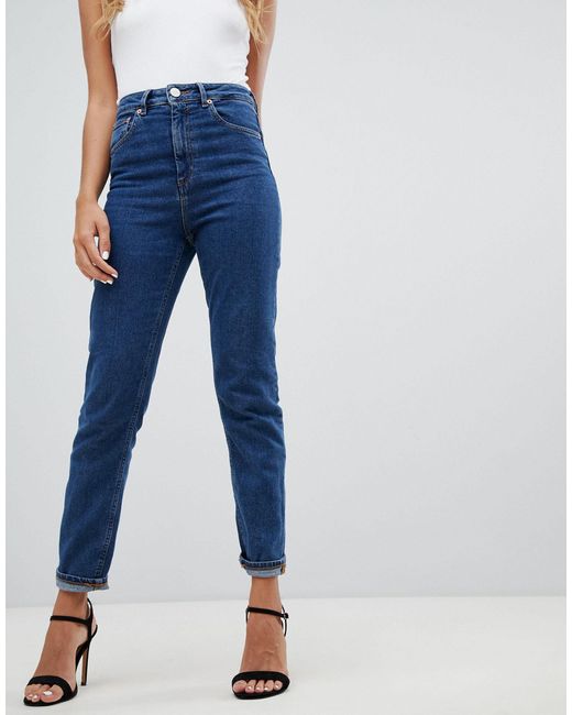 skinny high waisted mom jeans