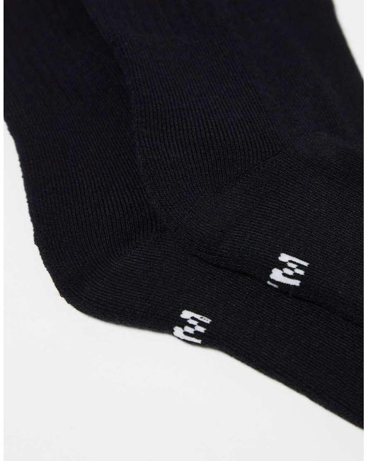 Dr. Martens Black Unisex Athletic Logo Socks for men