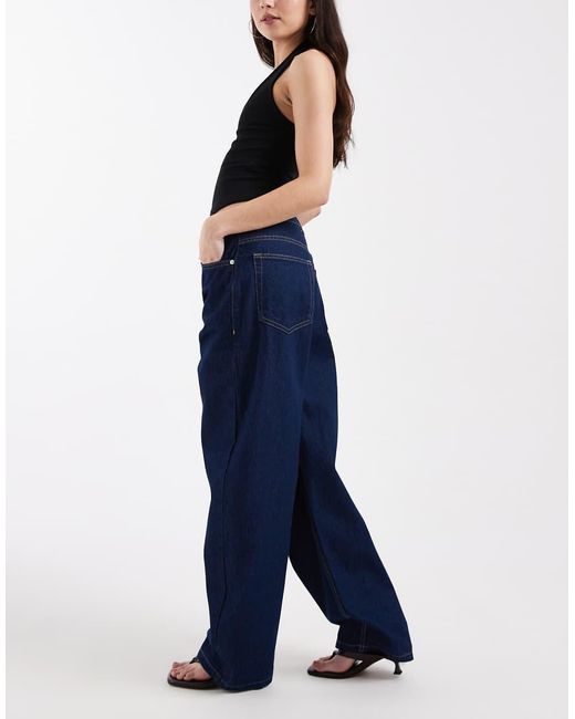 ASOS Blue Slim Barrel Jeans