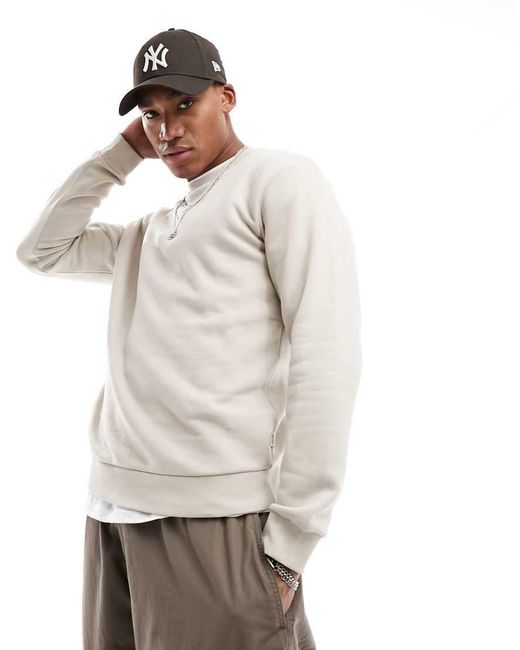 Jack & Jones Oversized Sweater in het Natural voor heren