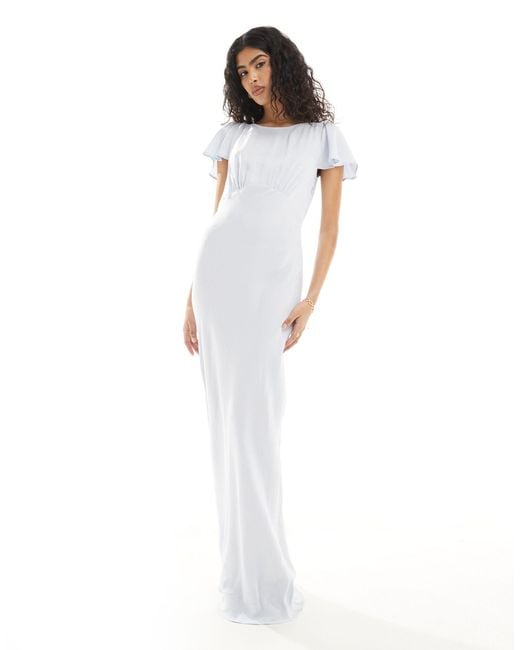 Maids To Measure White Bridesmaid Cowl Back Maxi Dress
