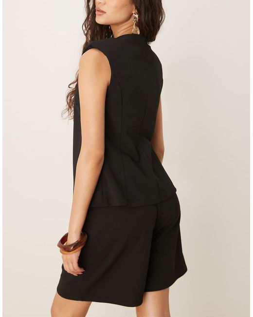 ASOS Bermudashorts Van Co-Ord Set Van Scuba-Achtige Stof Met Zakken in het Black