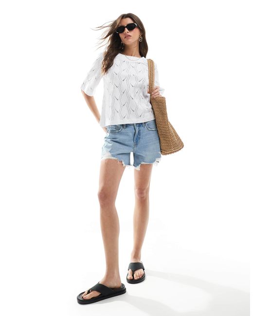Object Gray Textured Drop Shoulder T-shirt