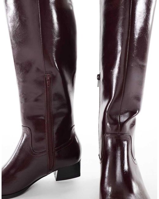 London Rebel Purple Cassidy Refined Western Boots