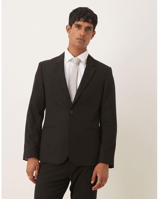ASOS Black Slim Suit Jacket for men