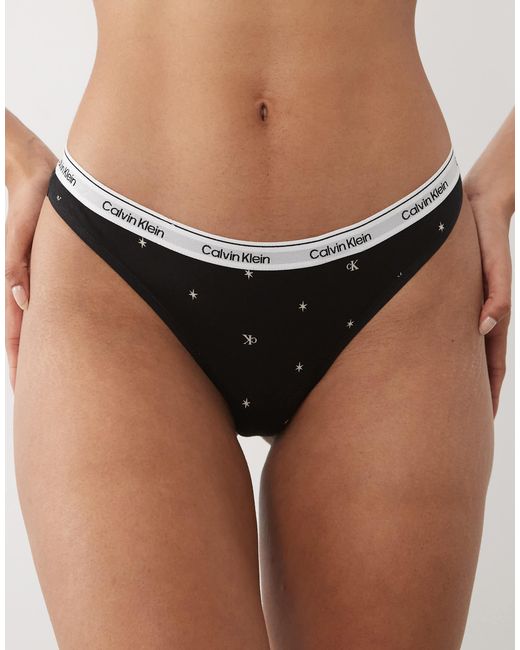 Calvin Klein Black Icon logo string