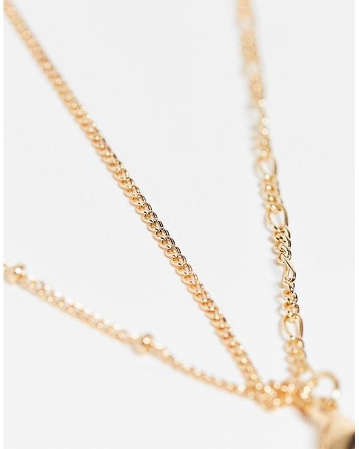 Reclaimed Vintage Metallic Inspired Constellation Star Multirow Necklace