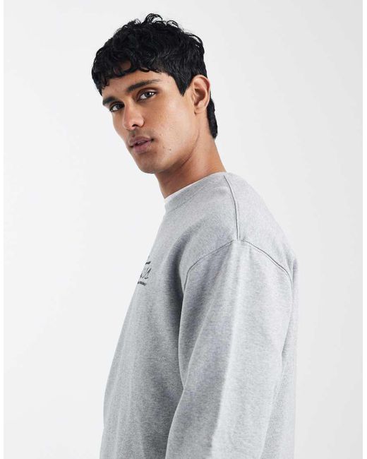 Levi's Gray Logo Graphic Relaxed Sweatshirt for men