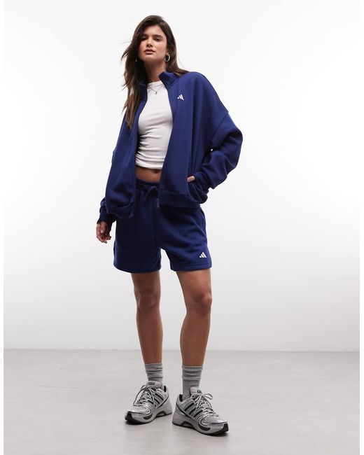Adidas Originals Blue Adidas Sportswear Three Stripes Studios Long Track Top