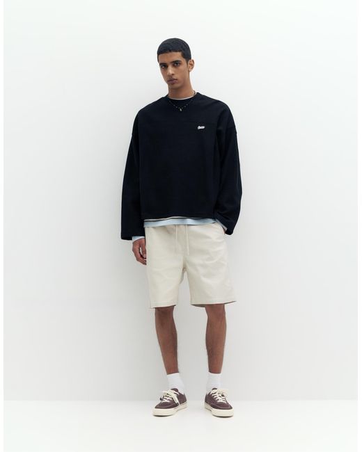 Bermuda à taille élastique - sable Pull&Bear pour homme en coloris Blue