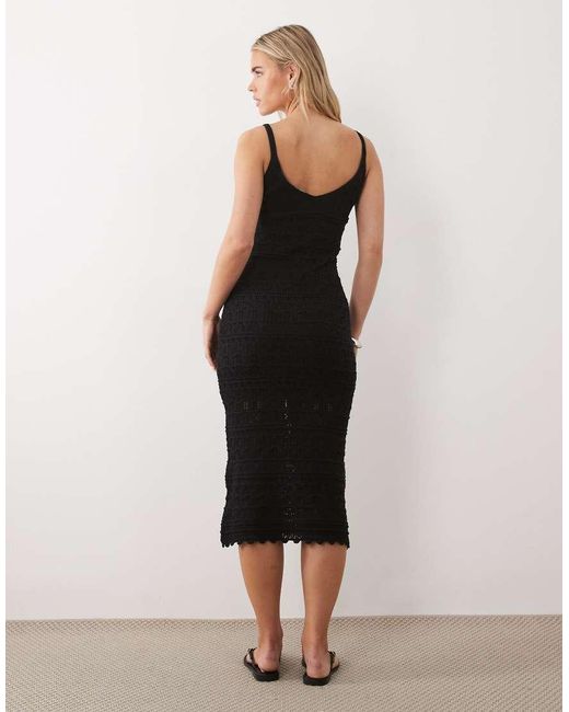 New Look Black Knitted Midi Dress