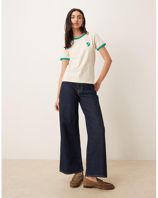 Wrangler Blue X Lainey Wilson Ringer Hearts Tee