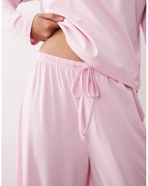 ASOS Pink Mix & Match Cotton Pyjama Trouser