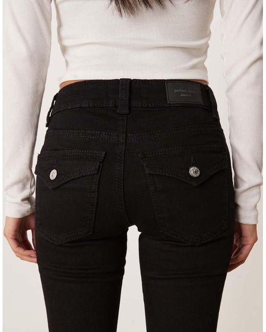 Gina Tricot White Low Waist Bootcut Jeans