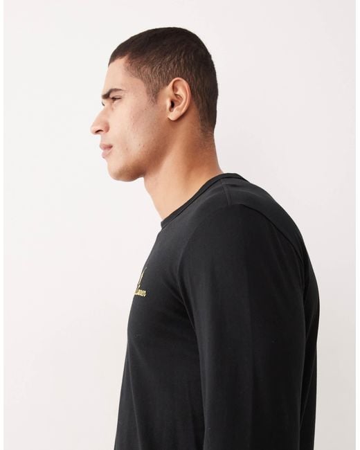 Polo Ralph Lauren Black Script Icon Logo Long Sleeve T-shirt for men