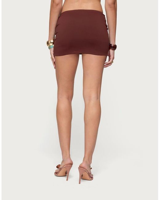 Edikted Brown Neri Beaded Belt Mini Skirt