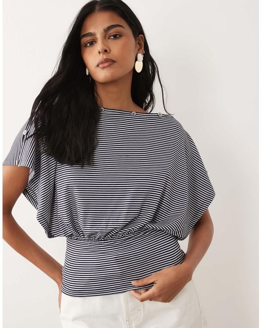 ASOS Gray Way Button Top