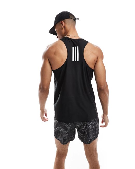 Adidas running - own the run - débardeur Adidas Originals pour homme en coloris Black