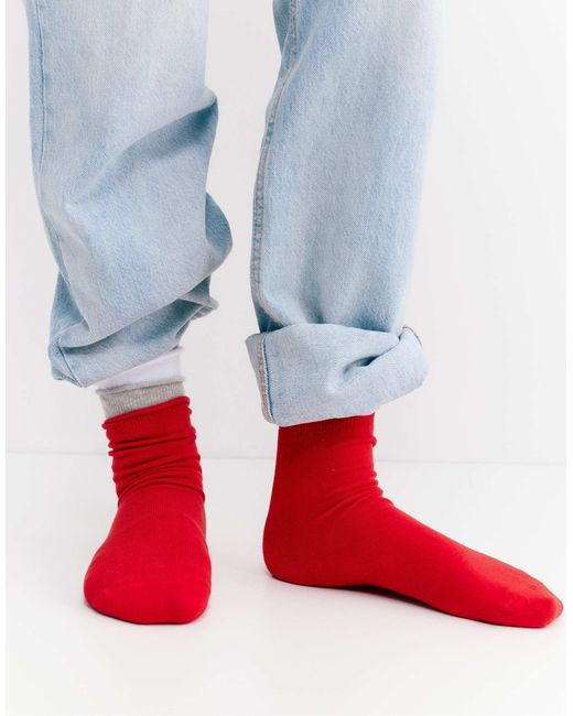 Pull&Bear Red – 3er-pack basic-socken